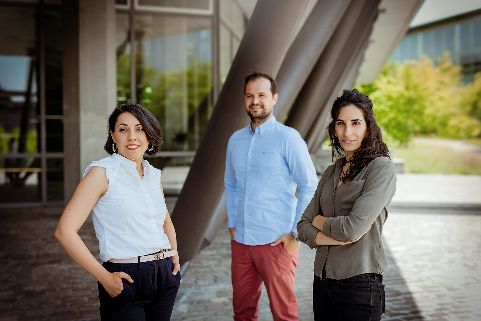 Teambild mit Dr Sotiria Mostrou, Dr Maximilian Moser und Konstantina Ntrenogianni