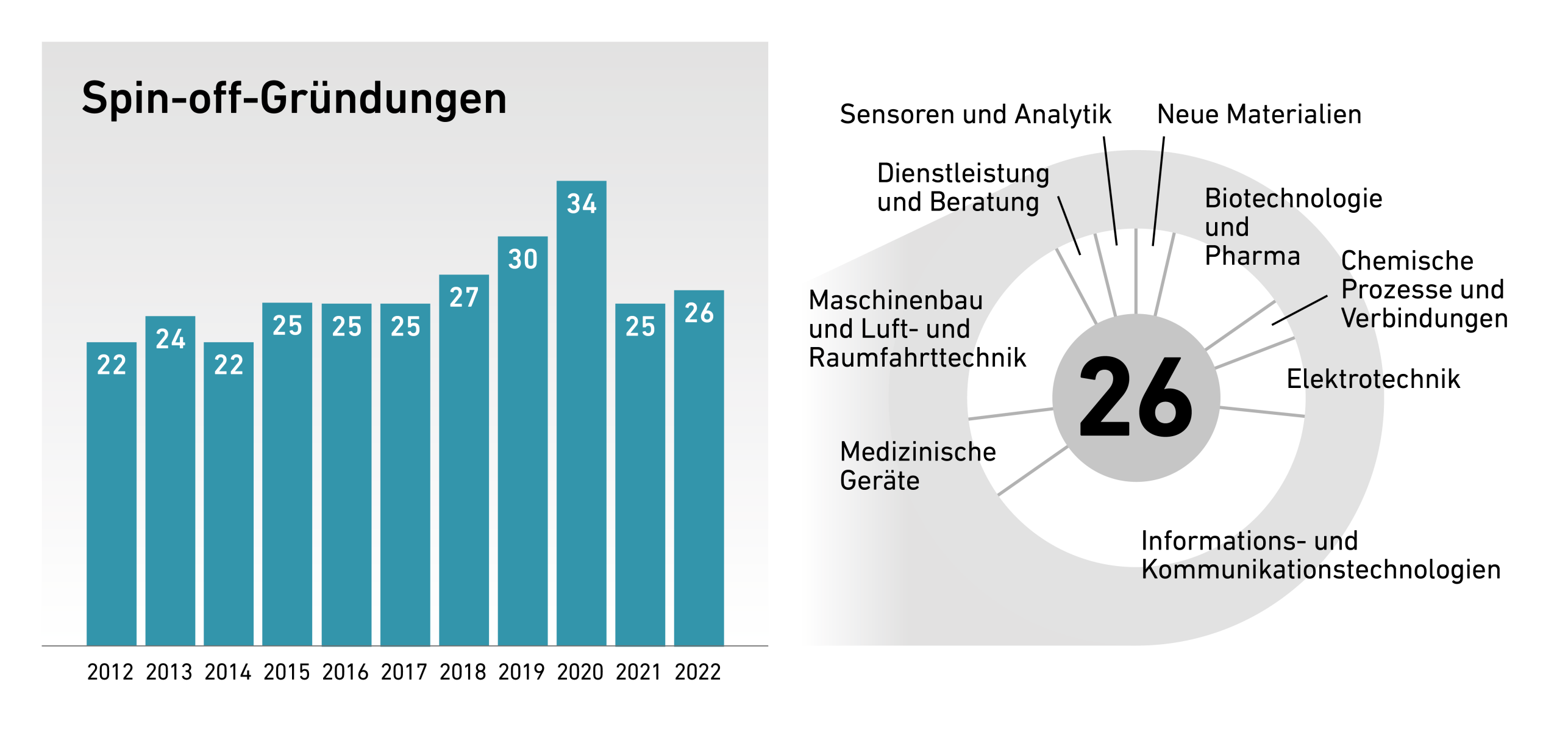 Statistik ETH Spin-offs 2022