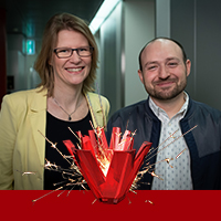 Spark Award winner Helma Wennemers and Matthew Aronoff