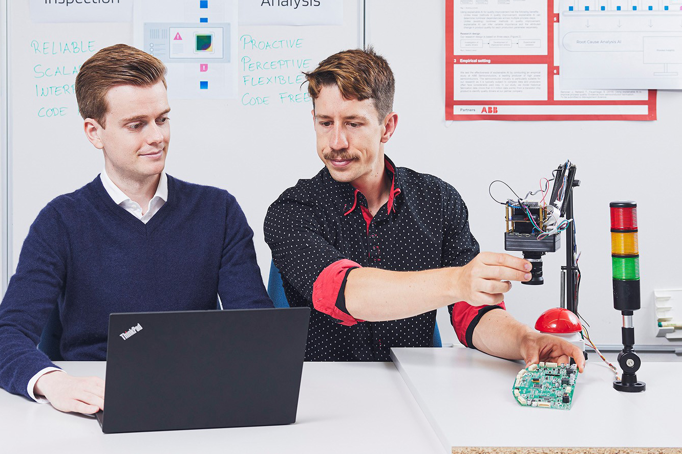 EthonAI founders with prototype