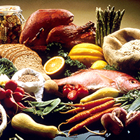 different foods on a talbe