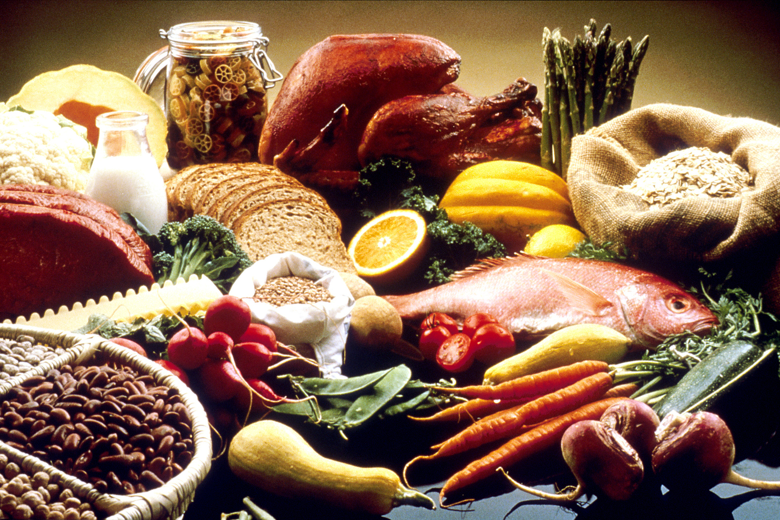 different foods on a table