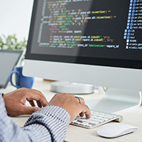 Person working on computer