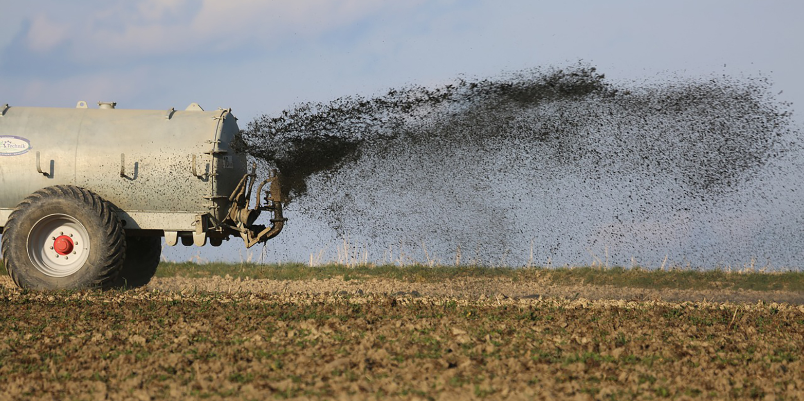 tractor spraying manure