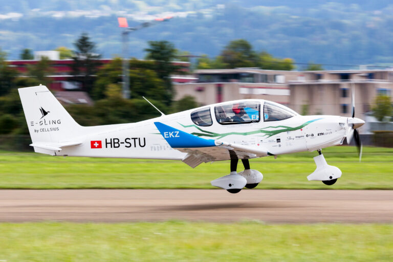 Small plane landing